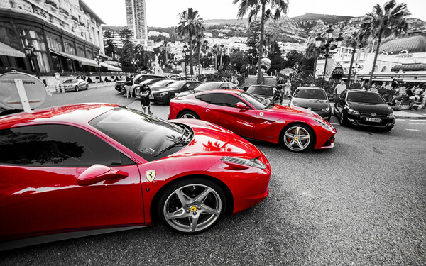 Ferraris in Casino Square