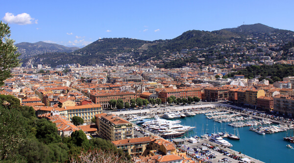 The port of Nice in the south of France