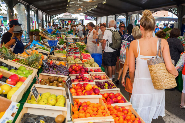 The Forville market in Cannes, France