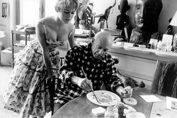 Brigitte Bardot and Pablo Picasso