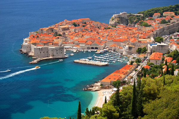 Stunning sea view in Dubrovnik, Croatia