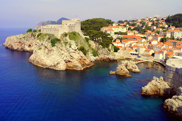 View of the old town of Dubrovnik in Dalmatia, Croatia