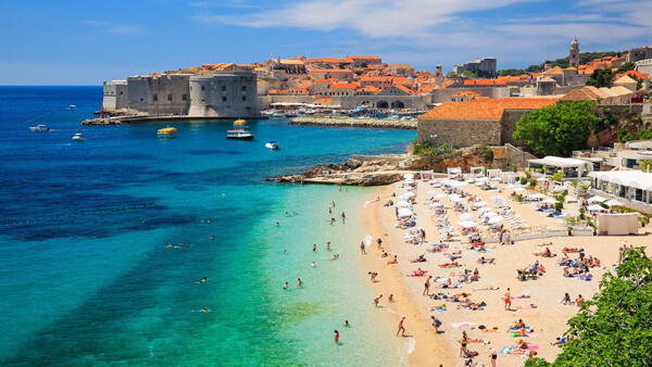 Banje Beach Club in Dubrovnik, Croatia