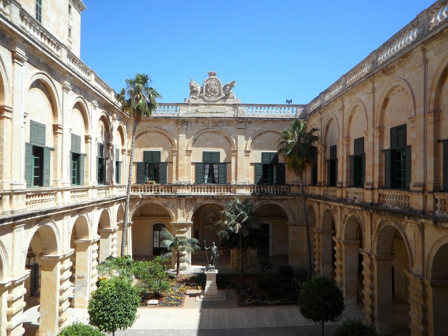 courtyard at Grand Masters Palace Malta