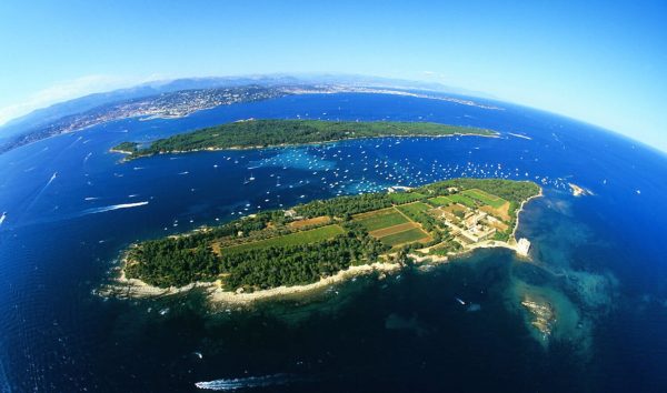 Lerins Islands Cannes, birds eye view