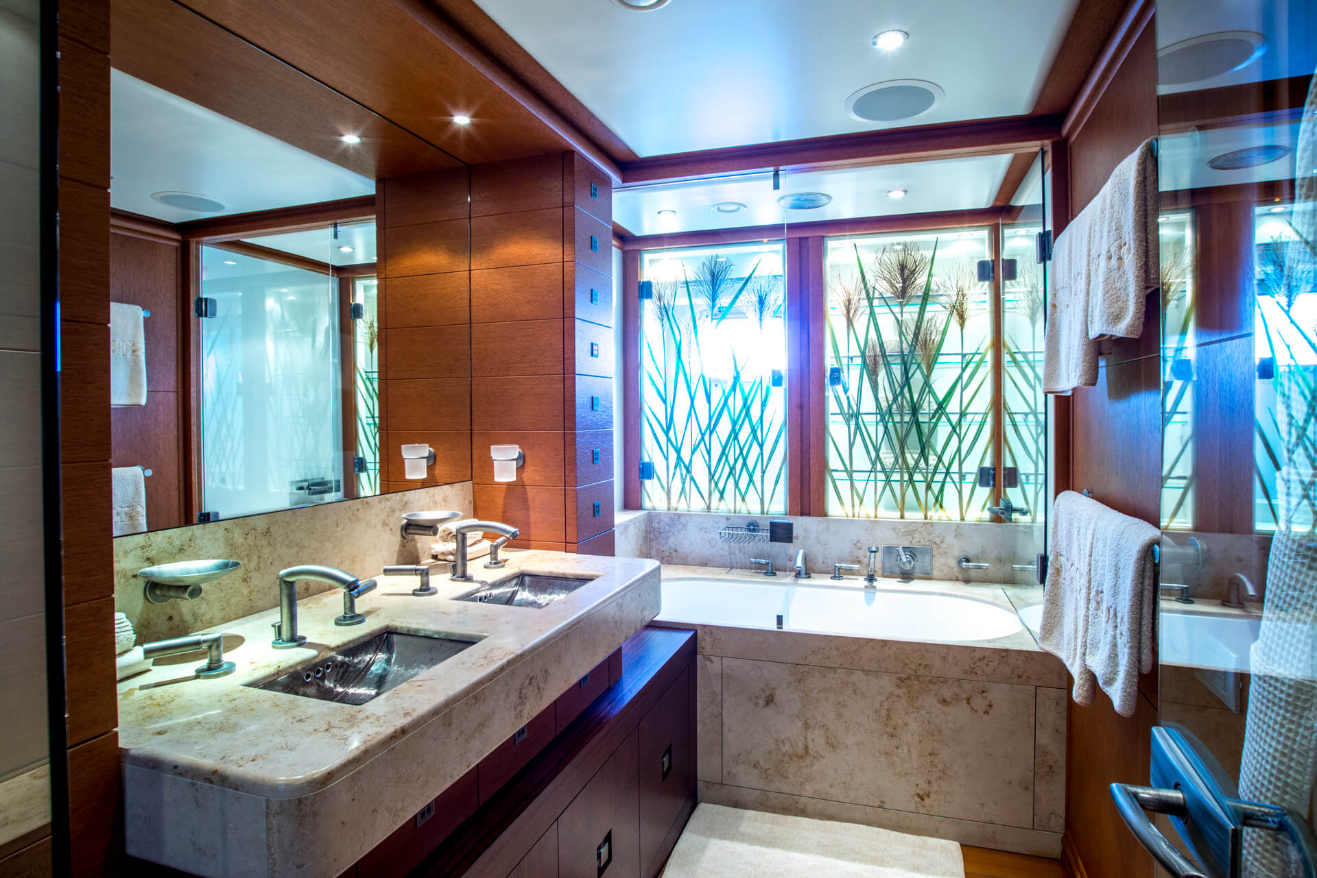 Bathroom on yacht SIROCCO