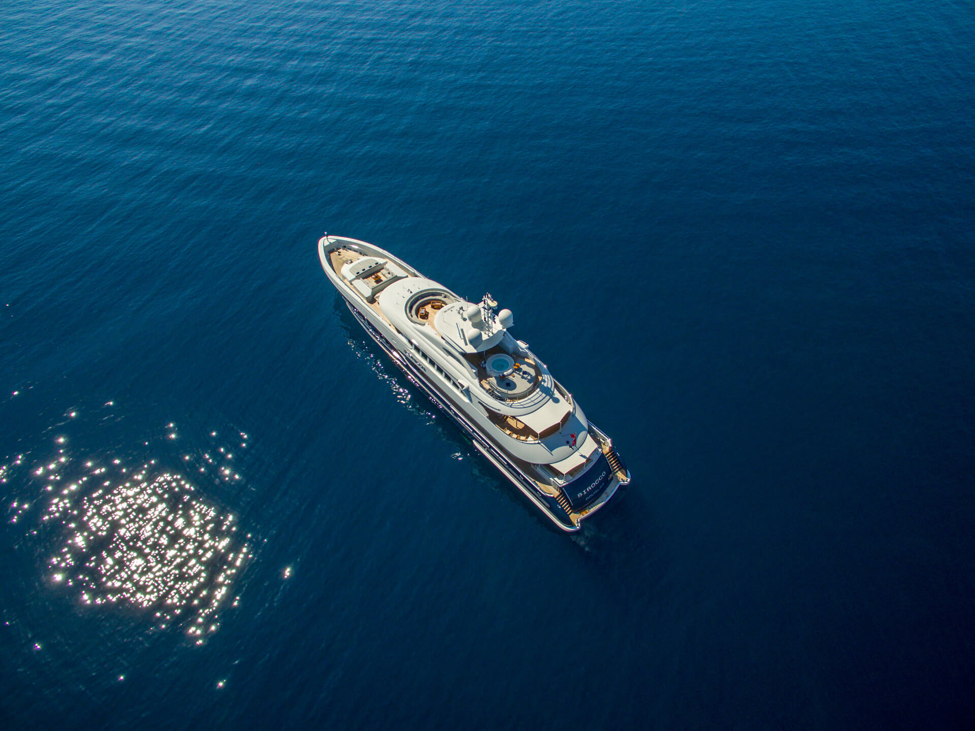 SIROCCO yacht drone shot