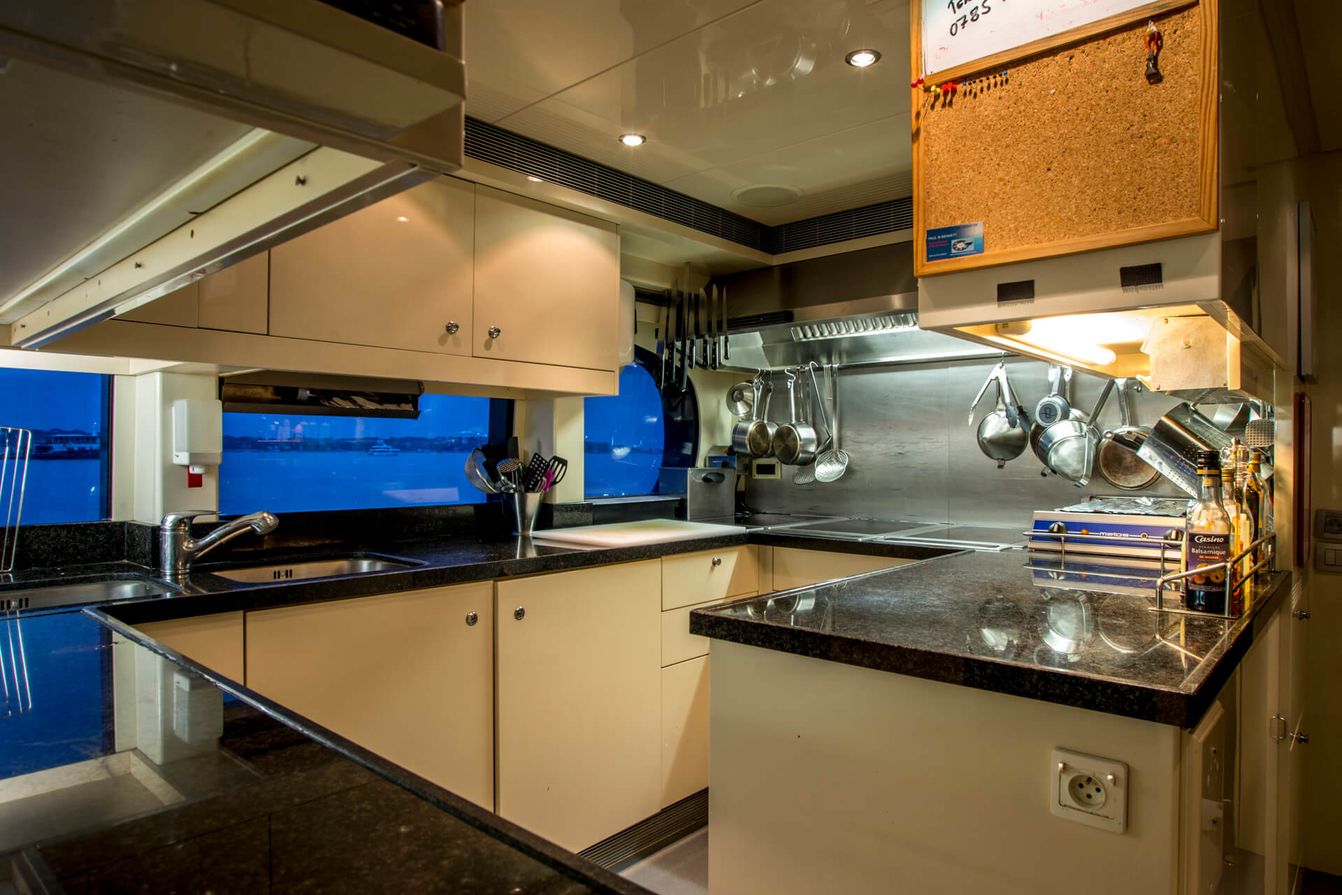 The galley on yacht SIROCCO