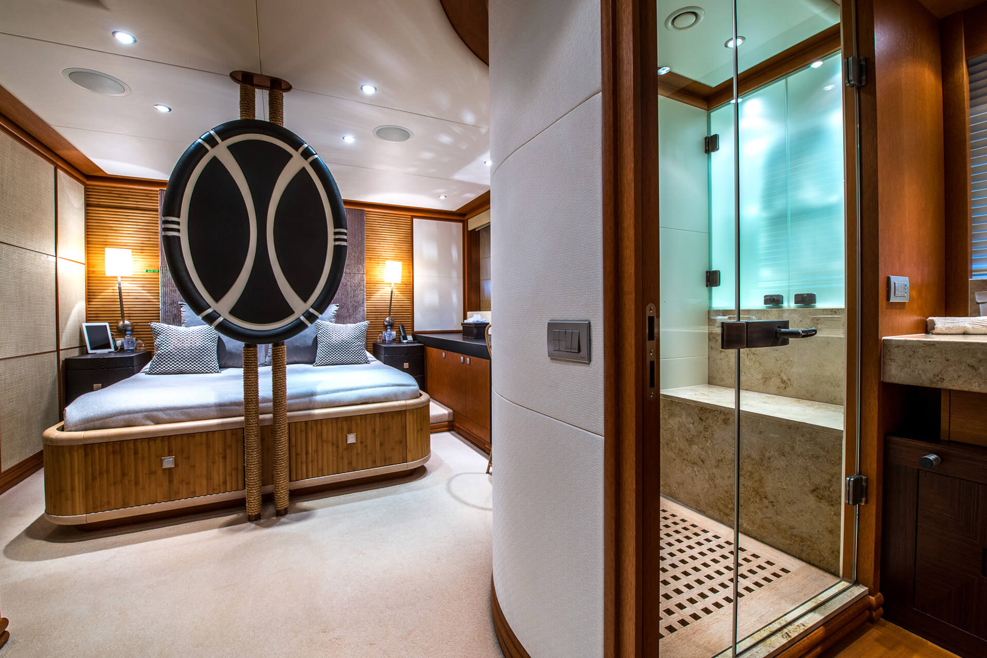 Detail of cabin onboard SIROCCO yacht