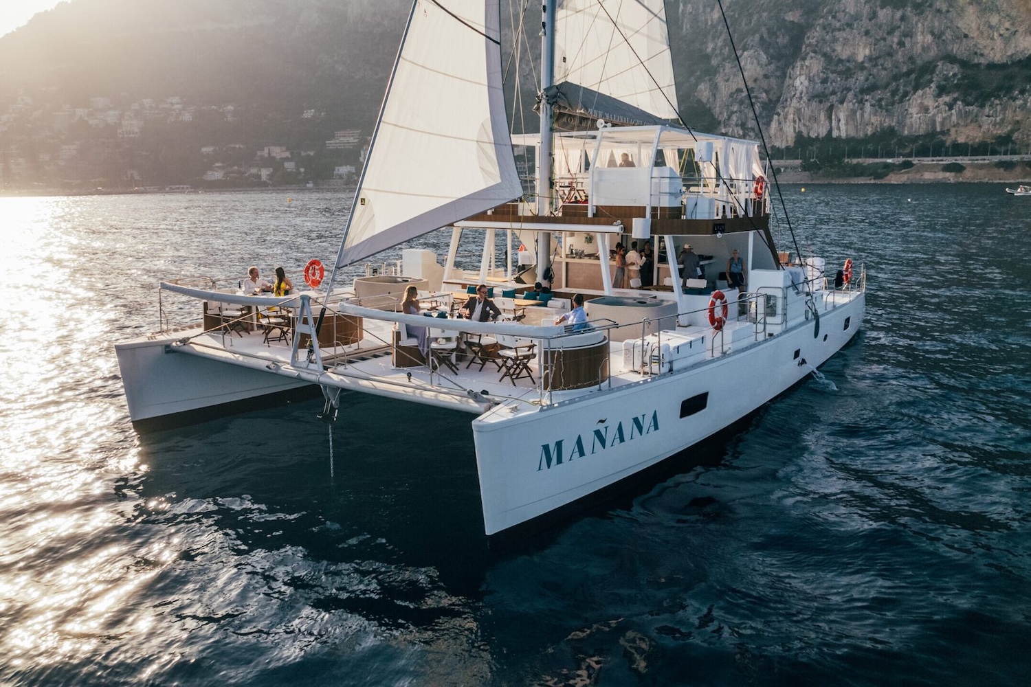 MANANA yacht at anchor on the French Riviera