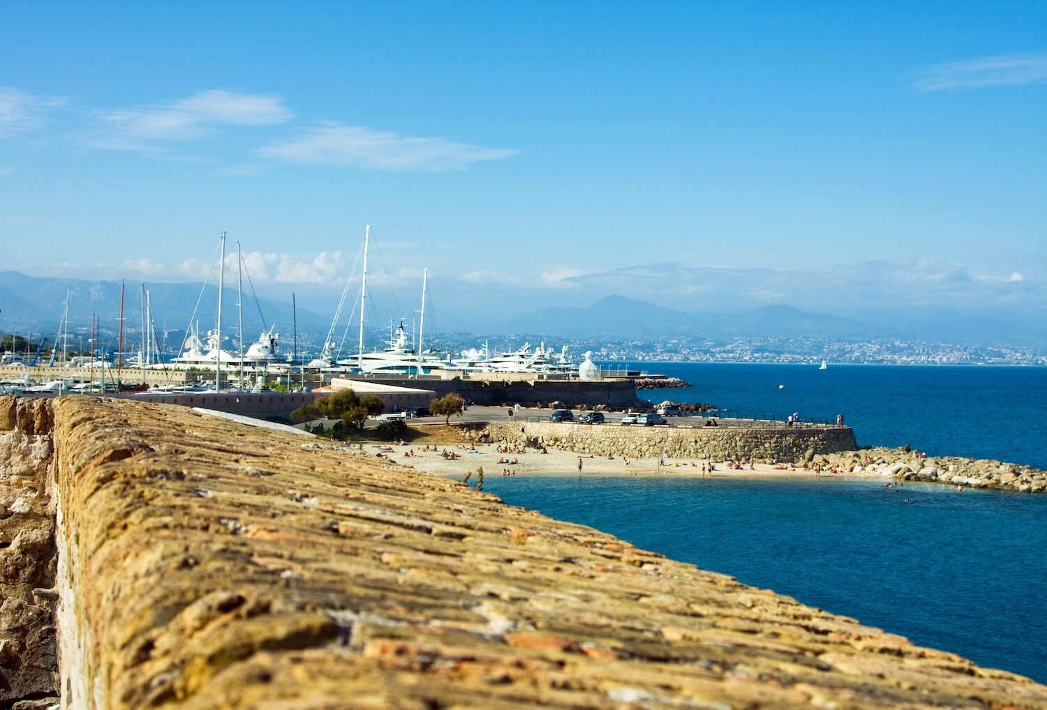 Port Vauban from the Remparts in Antibes