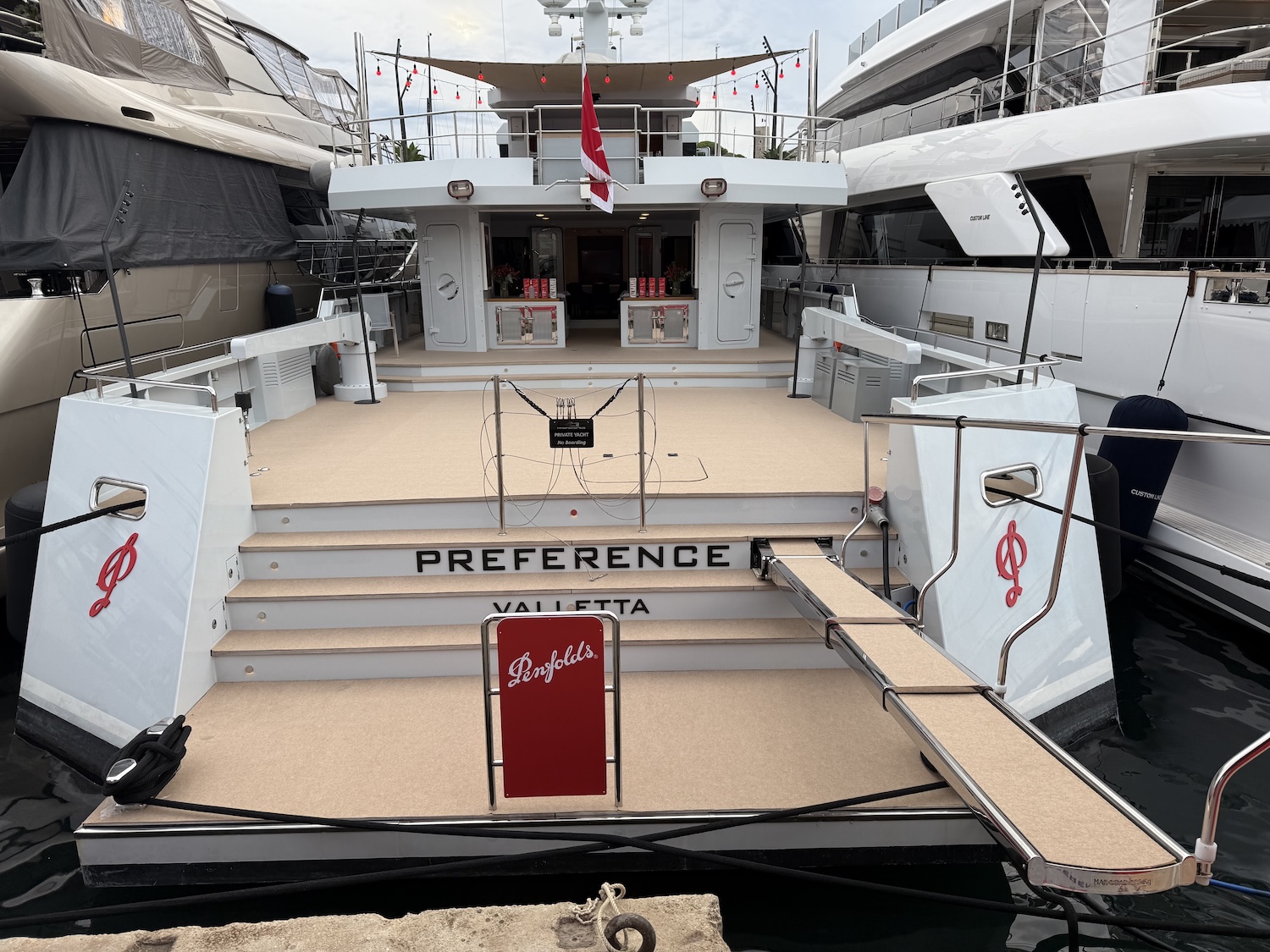 Penfolds Wines yacht at TFWA in Cannes