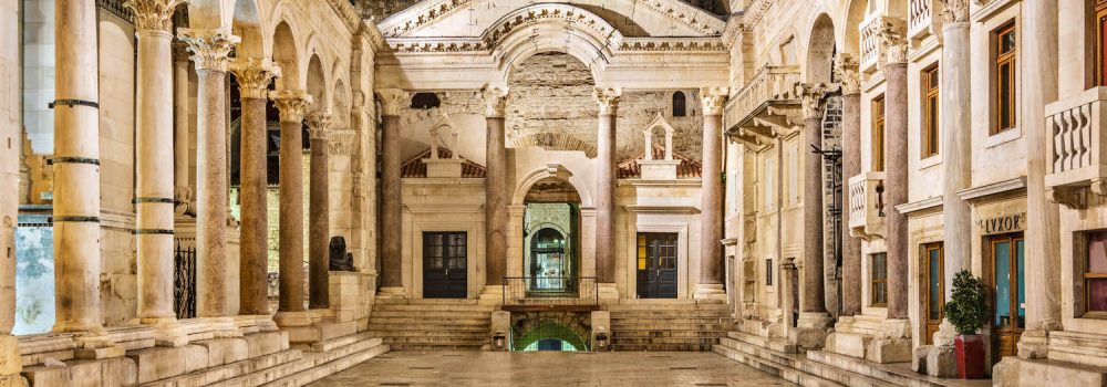 Inside the historic Diocletians Palace