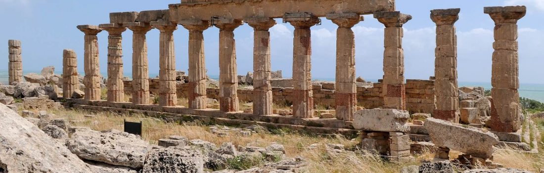 Ruins of ancient greek city Selinunte , Sicily