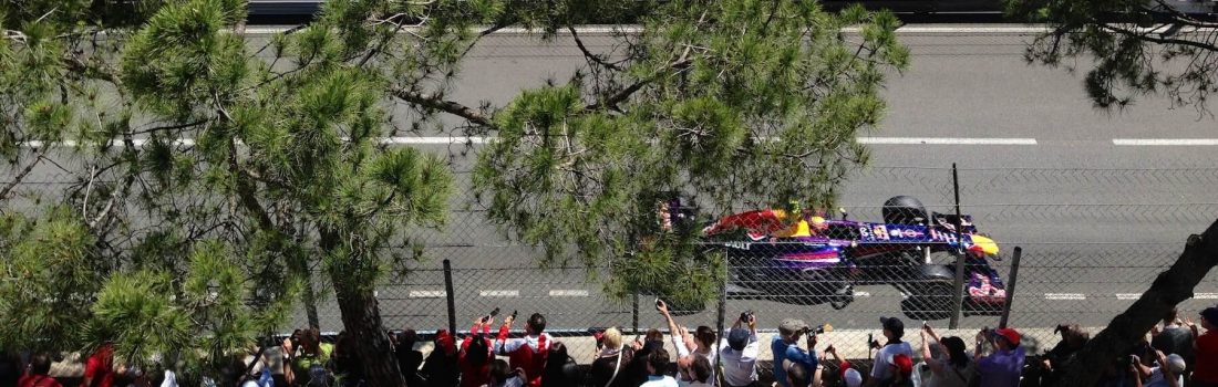 Redbull F1 car races at Monaco GP