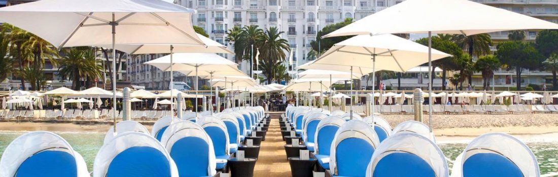 Z Plage beach at the Martinez hotel in Cannes, France