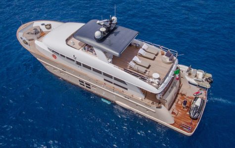 Drone photo of the yacht Don Michele in Italy